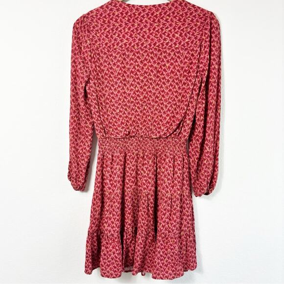 PAIGE SANDEE THREE QUARTER SLEEVE MINI DAY TO NIGHT DRESS IN PAPAYA SMALL NWT - Picture 4 of 9